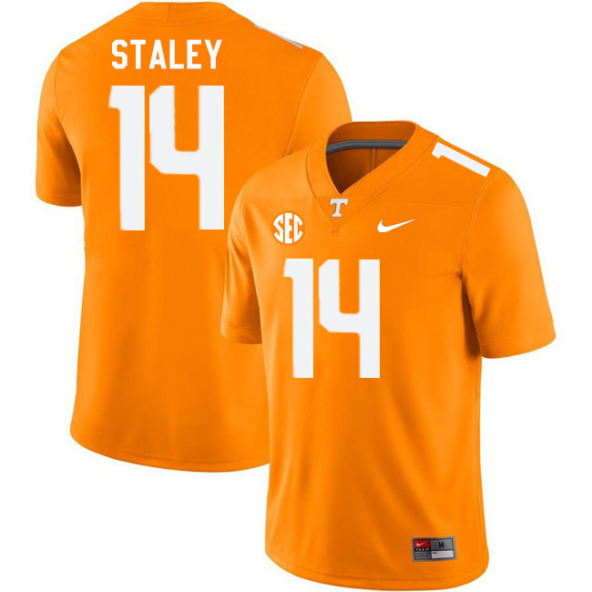 Men #14 Braylon Staley Tennessee Volunteers College Football Jerseys Stitched-Orange